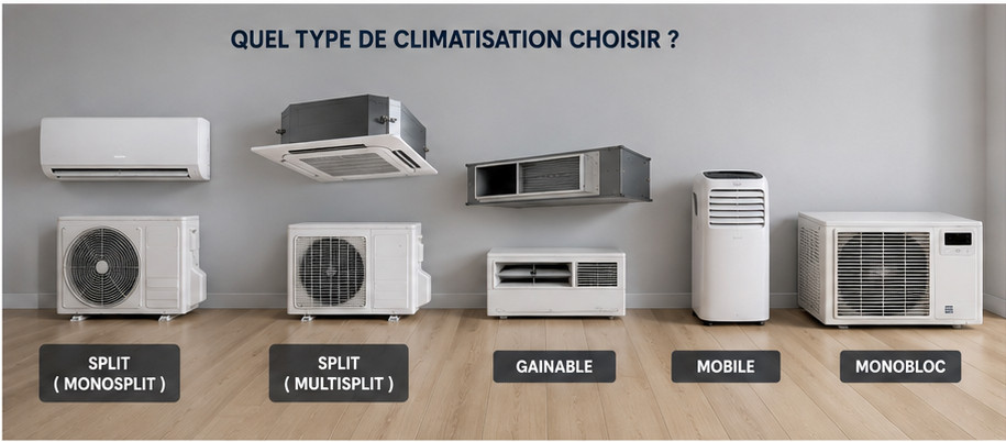 types de climatisation